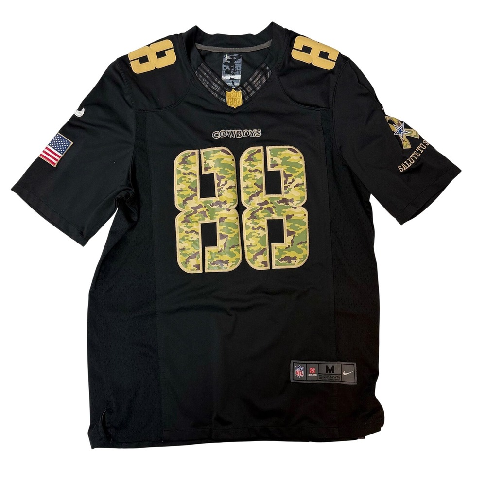 Nike Dallas Cowboys Dez Bryant 88 Salute to Service Jersey Black Camo Mens M